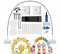 Kit d'arche de ballons de 3 m, support de guirlande de ballons réglable avec base à remplir d'eau, pinces à ballons, nœud de pompe à ballons pour fête, mariage, décoration d'anniversaire