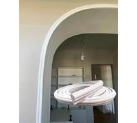 Kit d'arche de porte en PVC à peindre - Moulure courbe à faire soi-même pour la décoration intérieure, facile à installer, idéal pour les portes d'armoires et les cadres de miroirs, 1,6 cm x