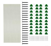 Kit d'arche tunnel de jardin pour construire des couvertures de plantes avec filet d'ombrage compatible avec tissu antigel ou couches de film de protection (B)
