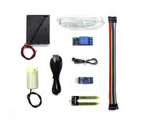 Kit d'arrosage automatique automatique avec capteur d'humidité du sol, module relais 5 V, petite pompe à eau, tuyau en vinyle de 50 cm, pour fleurs de jardin