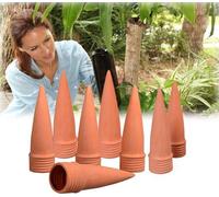 Kit d'arrosage automatique en céramique, 8 pièces, petit cône, embouts auto-arrosants, distributeur d'eau, outils de jardinage offerts, pour l'intérieur et l'extérieur, maison, bureau, jardin, plantes