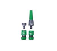 Kit lance d'arrosage + 2 raccords 15mm + nez