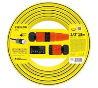 Kit d'arrosage Cellfast 4YELLOW 15m de tuyau + arroseur droit, arrêt à connexion rapide et accessoires