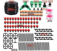 Kit d'arrosage de jardin Unyqoos® – Tuyau de 60 mètres, 212 pièces, système d'irrigation goutte à goutte et par aspersion à construire soi-même, avec micro-buses réglables, raccord universel pour robi