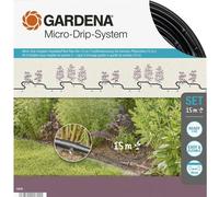 Kit d'arrosage goutte-à-goutte GARDENA Micro-Drip taille S, Arrosage ligne 100m max, Système auto-nettoyant, (13010-20)