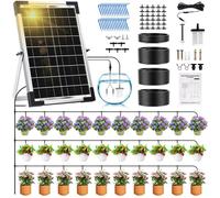 Kit d'arrosage solaire automatique Onherm pour 30 plantes, tuyau 35 m et 300 modes d'irrigation