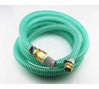 Kit d'aspiration avec tuyau spiralé en PVC longueur 10 m et diamètre intérieur 25 mm, filtre, clapet anti-retour et raccord de connexion 25 mm en laiton