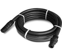 Kit d'Aspiration Pompe Jardin, 4 mètres, Clapet Crépine, Raccord 1 Pouce, Plastique Noir
