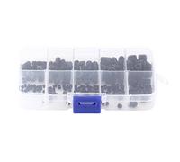 Kit d'assortiment de 200 pièces de vis à tête creuse hexagonale en acier allié de qualité 12,9, fixations polyvalentes pour équipements de machines, projets de bricolage
