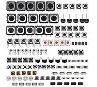 Kit D'assortiment de Commutateurs à Bouton-poussoir Tactiles, 25 Valeurs, 12V, 50ma, micro-momentané (125 pièces)