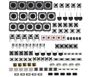 Kit D'assortiment de Commutateurs à Bouton-poussoir Tactiles, 25 Valeurs, 12V, 50ma, micro-momentané (125 pièces)