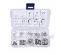 Kit d'assortiment de rondelles circlips en acier inoxydable 304 for fixation d'arbre M1.5~M10 (120/200 pièces)(M1.5-M10(200PCS))