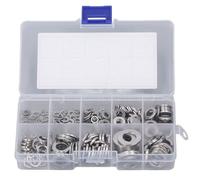 Kit d'assortiment de rondelles de blocage plates en acier inoxydable 304 260 pièces 7 tailles M2,5 M3 M4 M5 M6 M8 M10 résistant à la pour les projets d'atelier de voiture à