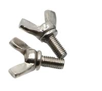 Kit d'assortiment d'écrous papillon, Jeu d'écrous à oreilles et de vis en acier inoxydable au carbone(8mm,M4 20PC)