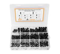 Kit d'assortiment d'entretoises en nylon 150 pièces entretoises rondes en plastique pour vis matériel noir différentes tailles résistant à la chaleur résistant à l'usure