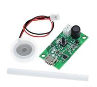 Kit d'atomiseur d'humidificateur USB avec carte pilote - Plaque microporeuse 5 V pour bricolage de qualité de l'air - Disque de 16 mm Anneau de 20 mm