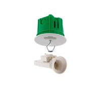 Zenitech Kit DCL point de centre pour murs pleins Diam 65 mm avec fiche, douille E27 et crochet NF