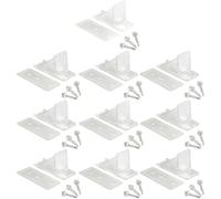 Kit de 10 pièces de neige de toit en métal avec coussinets d'installation - Gardes en caoutchouc PC robustes pour empêcher la neige de glisser, noir (transparent)