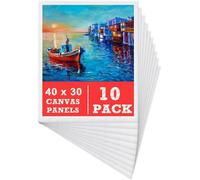 Kit de 10 toiles à peindre, format 30 x 40 cm, panneaux de toile pour artistes pré-encadrés, épaisseur 3 mm