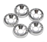 Kit de 10 vis de rondelle M6 auto-perceuses à tête hexagonale pour cadre de plaque d'immatriculation de voiture - Joints d'étanchéité en fer et aluminium - Assortiment de couleurs assorties (argenté)