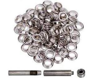 Kit de 100 oeillets en métal avec set d'outils - Diam 12mm - Linxor Gris G