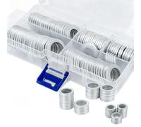 Kit de 100 rondelles assorties en aluminium, rondelles SAE de différentes tailles M10-M18, joints de bouchon de vidange d'huile pour l'automobile et le bricolage