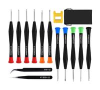 Kit de 11 tournevis pour lunettes, mini tournevis de précision, avec 2 pinces à épiler et 1 aimanteur. Compatible avec
