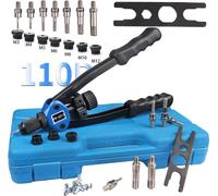 kit de 110 riveteuses manuelles de qualité supérieure Machine à riveter manuelle simple Kit d'outils de rivetage professionnel