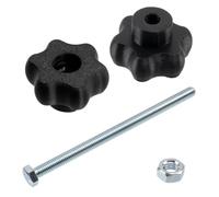 Kit de 12 boutons molettes de serrage M6 / 6 vis M6x100 mm / 6 écrous M6