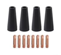 Kit de 12 buses et embouts de contact pour torches de soudage MIG 14AK 15AK - Consommables en cuivre avec pointes de 0,6 à 1,2 mm - Lot de 12 pièces pour soudage MAG (1 mm)