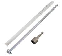 Kit de 12 chevilles Ø10x200 mm avec 12 vis tirefonds + 1 embout SW13 | ensemble de fixation traversant
