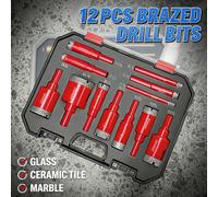 Kit de 12 forets diamantés 6-35 mm pour carrelage, verre, marbre, granit, pierre, céramique, cloisons sèches - Outils de perçage manuels 12pcs