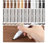 Kit de 12 stylos de retouche pour meubles, idéal pour réparer les sols, les bureaux et les rayures.