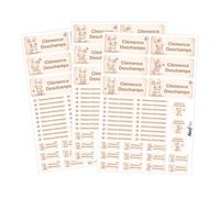 Kit de 120 étiquettes école prénom personnalisables, thème lapin