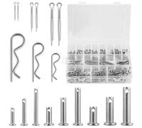Kit de 122 goupilles assorties, goupilles fendues M4 M6 M8 avec goupilles bêta M1,5 M2 M3 et clips en R, 15 tailles en acier inoxydable 304 pour voitures et camions