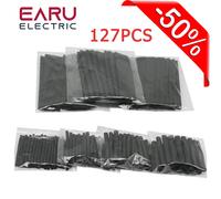 Kit de 127 tubes thermorétractables 2:1 en polyoléfine, assortiment de gaines isolantes pour câbles électriques 127PCS