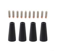 Kit de 14 buses sans gaz et embouts de contact pour soudage MIG, pointes revêtues de cuivre 0,6 à 1,2 mm, compatibles avec les torches MB14AK MB15AK, consommables résistants à la chaleur pour le