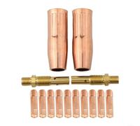 Kit de 14 consommables de soudage MIG pour lampe torche TW 100L, pour filetage M3 en cuivre, embouts de contact 0,6 mm-1,2 mm, diffuseur de gaz et buse de rechange (0,6 mm)