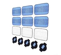 Kit de 14 serpillères pour balai à franges 380 390 menthe 4200 5200 14 | Ajustement précis, nettoyage à sec et humide, capture la poussière et les débris, compatible avec 380 390 Mint 4200 5200