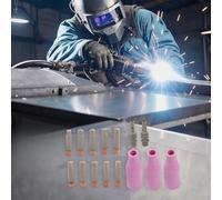 Kit de 15 buses de soudage en faïence en cuivre pour torches 15AK MB15 compatibles avec plusieurs fabricants d'équipements MIG MAG (0,8 mm)