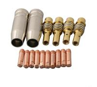 Kit de 16 consommables de soudage pour MB15 15AK pour chalumeau - Embouts de contact en cuivre 0,8 mm pour diffuseurs de gaz - Kit d'entretien (0,6 mm)