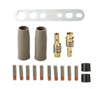 Kit de 17 buses de soudage pour torche 15AK, tasse à gaz avec embouts de 0,8 mm, clip d'électrode en cuivre et isolateurs pour enlever les scories de soudage MIG