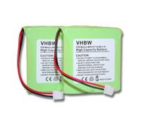 Kit de 2 batteries NI-MH 600mAh 2.4V pour Audioline SLIM DECT 500 etc. remplace 5M702BMX / GP0827 / GP0845