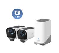 Kit de 2 caméras eufyCam S3 Pro + Disque dur 1 To white