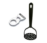 Kit de 2 pièces écraser les pommes de terre manuel pilon en plastique et éplucher pommes de terre éplucher fruits résistant 27 cm pour purée