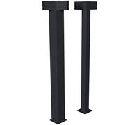 Kit de 2 poteaux d'angle pour pergola bioclimatique MAJAÉ Graphite 3,6 x m - Aluminium traité époxy Hespéride