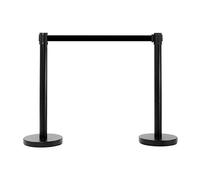 Kit de 2 poteaux Noirs Acier - Sangle 3m Noire