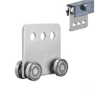 Kit de 2 rouleaux de chariot carrés à 4 roulements - pour canaux de jambe de force de 1,5 cm et systèmes de suivi aériens (1 pièce)