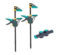 Kit de 2 Serre-Joints à une main XL et connecteur - wolfcraft - Ouverture jusqu'à 1060 mm - 3 pièces - 8624000