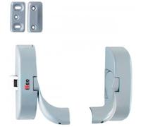 Kit de 2 supports de barre d'antipanique IDEA Barre 1 pt non coupe-feu - gris métallisé ISEO CITY